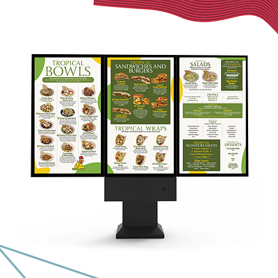 Drive Thru Menu Design - Tropical Grille branding design graphic design graphics illustration restaurant