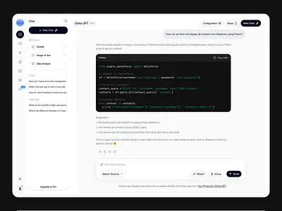 Orbita AI - Chat Assistant ai artificial intelligence chat assistant clean design digital design minimalist saas ui uidesign ux uxdesign web design website