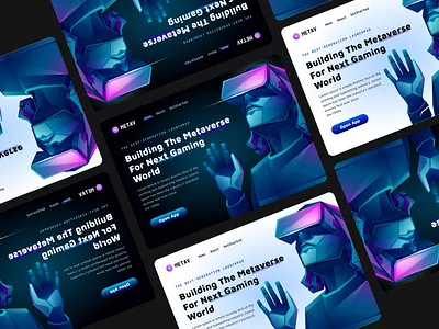 METAV - Premium Metaverse Landing Page - Hero Section design graphics landingpage design metaverse