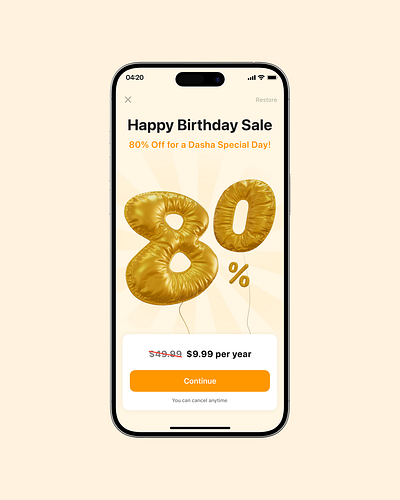 Sale paywall 3d app paywall ui