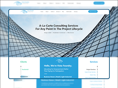 Vista Foundry - Project Consulting Services architecturaldesign branding constructionsolutions constructiontech costestimation costingsoftware designengineering minimaldesign productivity ui uxdesign