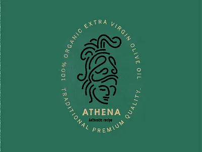 Athena vintage brand mark athena film flat greek illustration logo mark movie mythology poster retro vector vintage