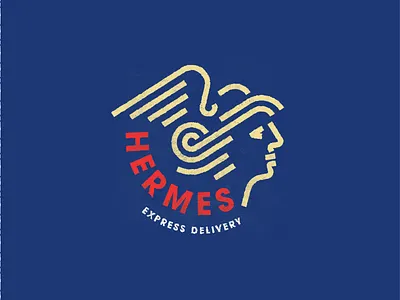 Hermes vintage brand mark emblem film flat greek hermes illustration logo mark movie mythology vector vintage