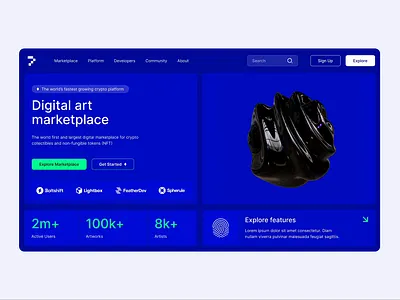 Digital NFT Marketplace 3d animation bitcoin branding crypto design graphic design illustration logo marketplace motion graphics nft ui uiux uiuxdesign ux vector webdesign