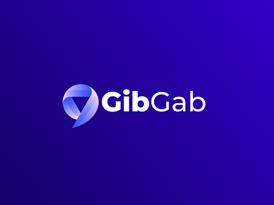 GibGab Logo brand branding colorful design identity logo simple