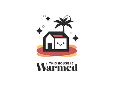Housewarming Poster branding doodle graphic design house housewarming illustration logo palette palm tree smile socal typography vector warm