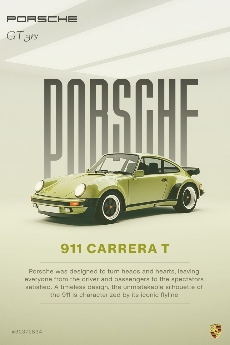 PORSCHE Poster Design color graphic design illustration mockup poster poster design trending typography