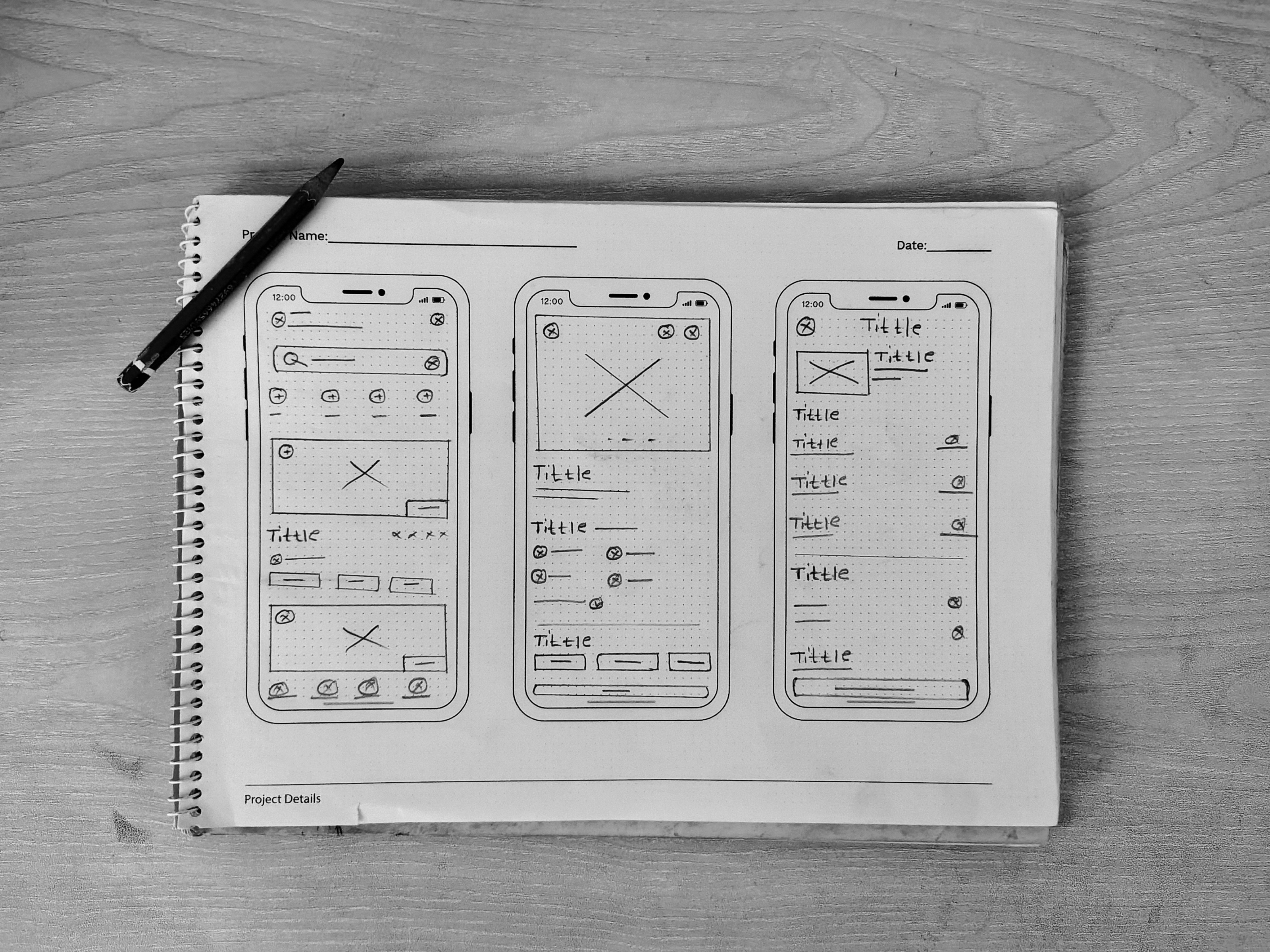 Example of UX Design – User Journey, Wireframe