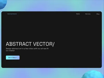 Concept Landing page for vector design tool abstract ai graphic design herosection motion graphics ui ux vector web design webdesign