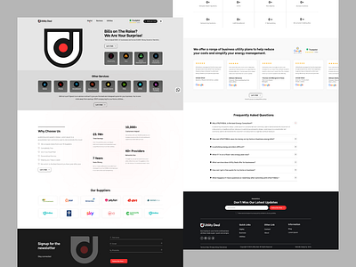 Utility Deal Website Landing Page animation branding graphic design logo motion graphics ui