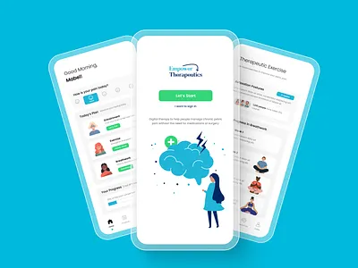 Empower Therapeutics app app design design illustration mobile app ui ux uxdesign