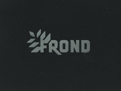 Frond branding design lettering logo typography