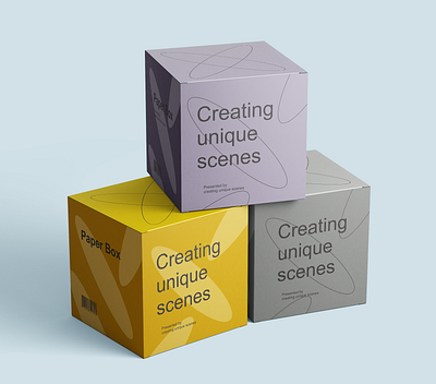 Unique Paper Box Design box design branding design inspiration graphic design minimalist design mockup modern aesthetics packaging design product packaging visual identity