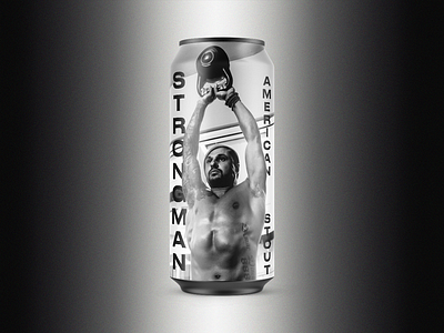 STRONGMAN - American Stout beer beer art beer can beer design beer designer branding can craft beer design graphic design illustration label label design logo packaging packaging design photoshop typography