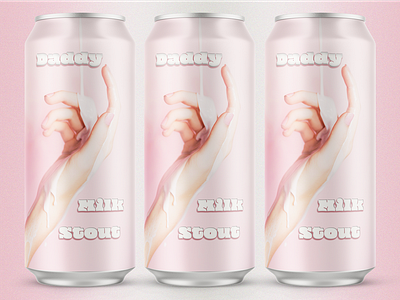 D@ddy - Beer Label beer beer art beer can beer design beer designer beer label branding can can design craft beer design graphic design illustration label label design logo packaging packaging design photoshop pink