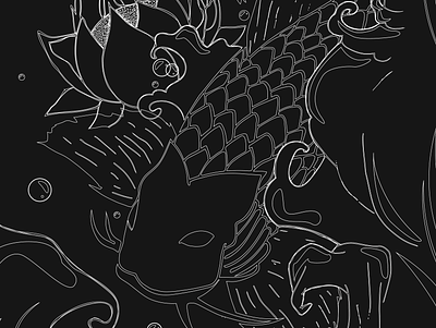 Koi no yokan illustration animal fish fish illustration graphic design illustration japanese art koi koi fish koi illustration ocean ocean waves sea sea animal vector