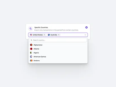 Country Selector country dropdown field input selector tags ui ux