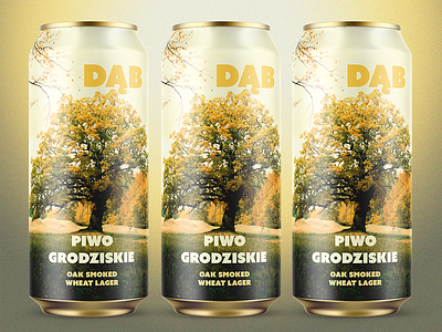 Dąb - Oak Smoked Wheat Lager beer beer art beer can beer design beer designer beer label brand design branding craft beer design graphic design logo photoshop vector
