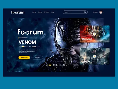 Movie Landing Page agency designer film graphic landing movie page template ui ui template ux website