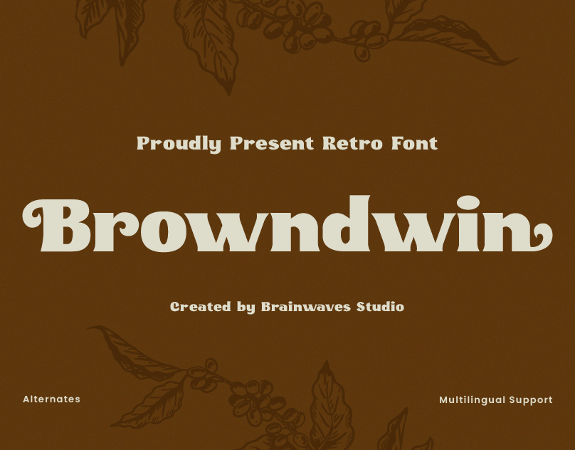 Browndwin Display font display font font font display fonts retro serif display font serif font typeface typography vintage