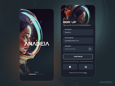 Sci-Fi Game Sign Up Screen 001 daily ui dailyui design game logo mobile sign up ui ux video game