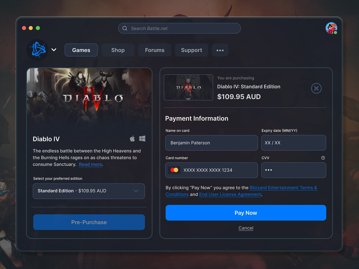 Diablo IV Payment Information by Ben Paterson on Dribbble Diablo IV Payment Information by Ben Paterson on Dribbble