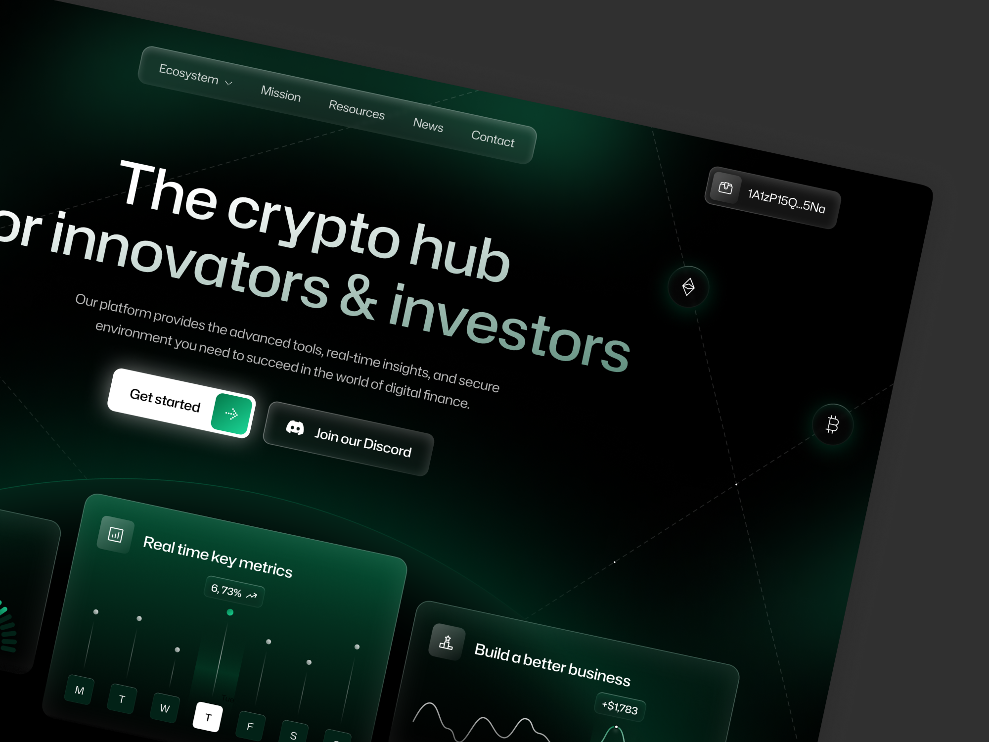 Cryptix home page by Layo on Dribbble