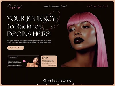 Home page for online store beauty store design landing page online store site ui uiux web design website