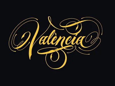 València calligraphy design graphic design lettering lettering artist letters script type typography