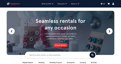 Hero Section for Rent-a-prop app branding design graphic design illustration typography ui ux