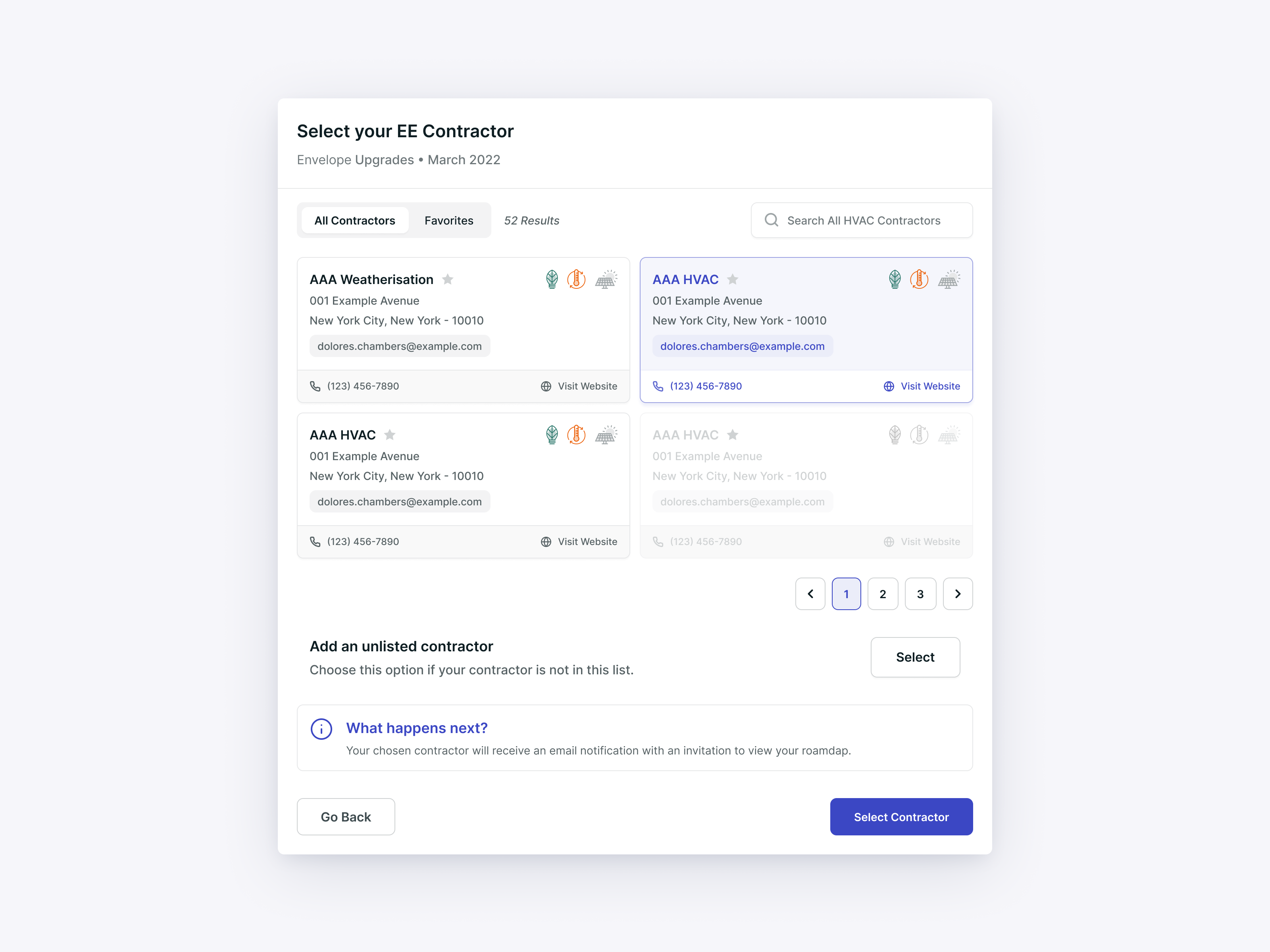 Example of Application Dashboard UI/UX Design