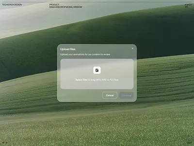 Drag and Drop Modal Window animation design drag and drop file upload files principle ui ui design