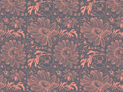 ALL OVER. RAPPORT. Floral Motivation all over branding design fashion fashion illustration flowers graphic design illustration illustrator japanese print rapport textile print designer