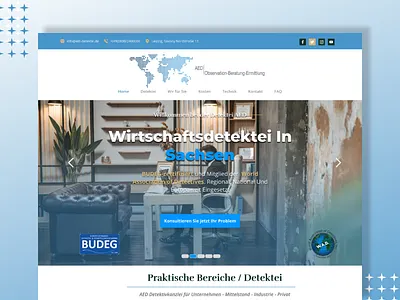 Redesign Website AED Detektiv Kanzlei From German landing page design ui web design