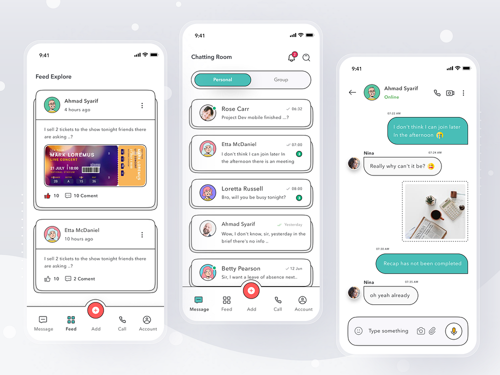 Ui / UX Component - Chat App by Pelorous on Dribbble