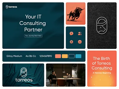 Torreos Brand Support art direction brand development brand identity brand support branding bull consulting eos identity it logo logo design logotype mark sunrise symbol technology torreos visual identity