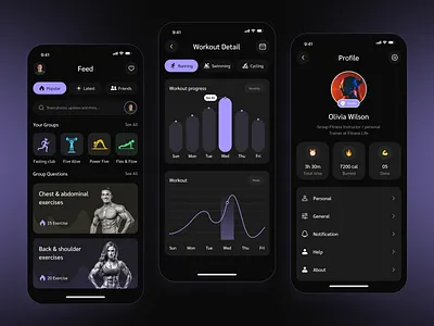 Fitness plan mobile app app branding charts clean dashboard design fitness fitness app logo mobile responsive sport stats typography ui ux website whitespace workout yoga