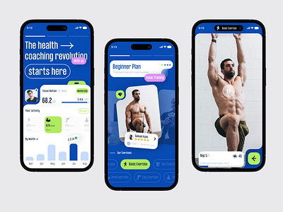 Minimal - Fitness App apps clean coach design fitness fitness app gym health health app healthcare minimal app mobile app product design ui ui design yoga