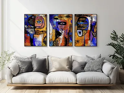 Maroccan fishermen. Abstract wall art absrtaction art canvas print home decor modern art painting wall art