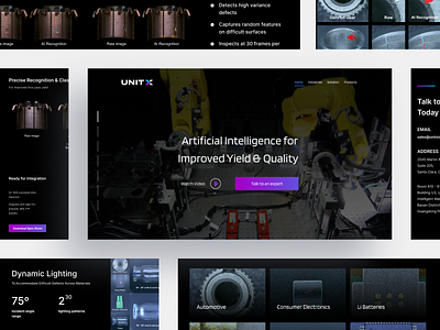 UnitX Labs branding design homepage landing page manufacture website manufacturing minimal softwaredeveloper ui ui designer uiux user interface web design website