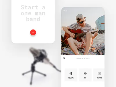 Recording App Concept app app design mobile app music app recording recording app red ui ui design