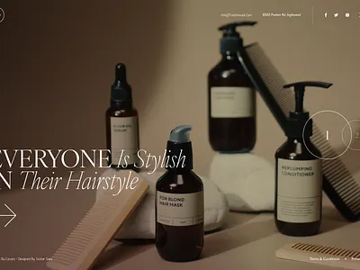 Hair product website creativedesign designshowcase dribbble haircare hairstyling herosection uiuxdesign userexperience webdesign webdesigninspiration