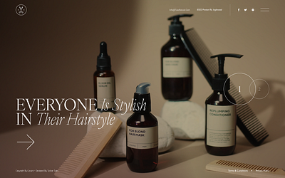 Hair product website creativedesign designshowcase dribbble haircare hairstyling herosection uiuxdesign userexperience webdesign webdesigninspiration