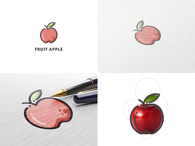 Fruit Apple Logo branding corporate branding design graphic design illustration logo logodesign vector