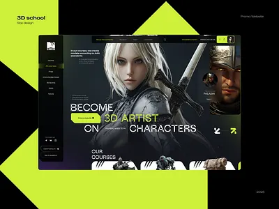 Website Design for School 3D 3dartist 3dschool branding design education game promosite site ui uidesign uiux ux web webdesign website