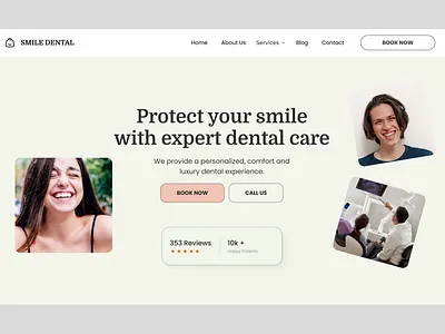 Dental Care UI/UX Design branding creative design design figma figma design landing page logo ui uiux website