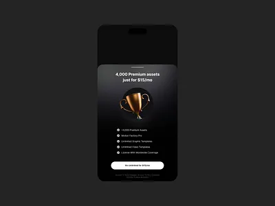 Pricing Plan - Upgrade Dialog app app design clean components dialog mobile modal pricing pricing plan ui upgrade webdesign