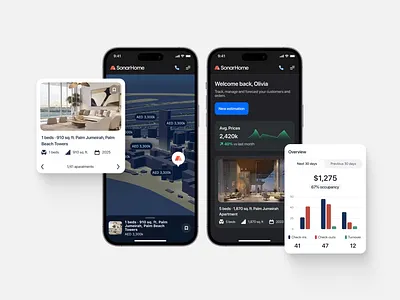 SonarHome: Rebranding & UX overhaul animation branding design graphic design logo mobile app motion graphics ui