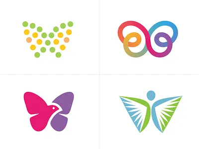 butterfly piste section A brand branding design illustration letter logo logotype minimal monogram ui