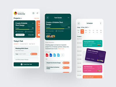 Task management app screen design app design notion organize product design productivity project management tasks tracking typography ui design work list